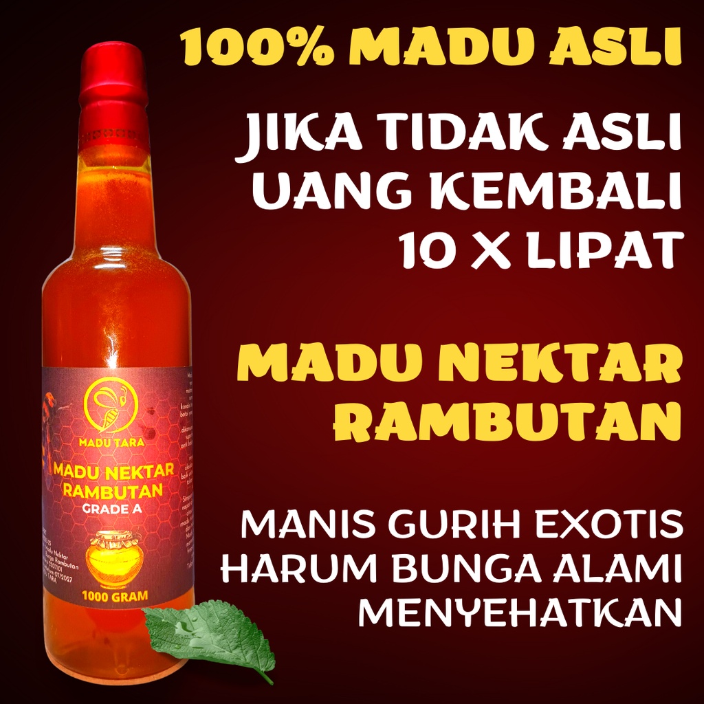 MADU NEKTAR RAMBUTAN 100% ASLI MENTAH MURNI RAW PURE HONEY MADU TARA