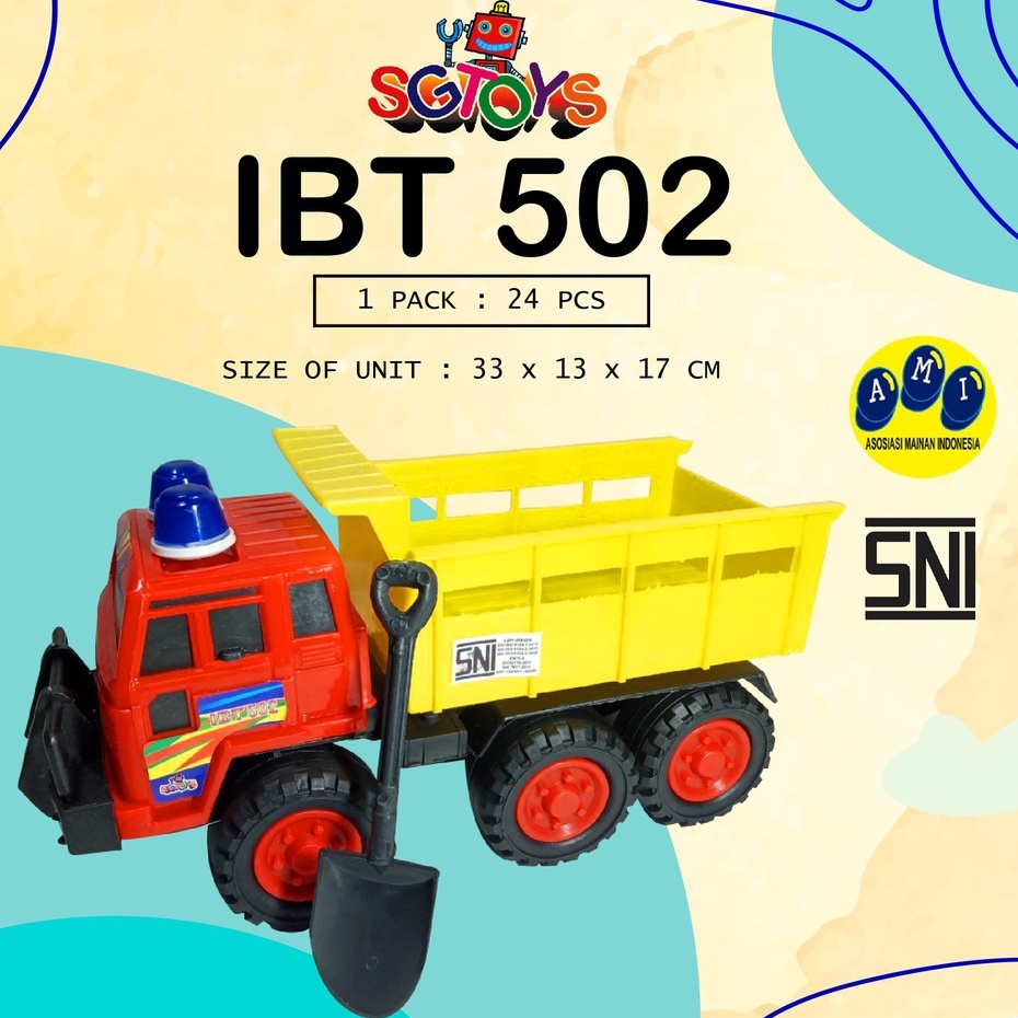 IBT 502 SG TOYS mainan anak mobil truk angkut semen pasir barang