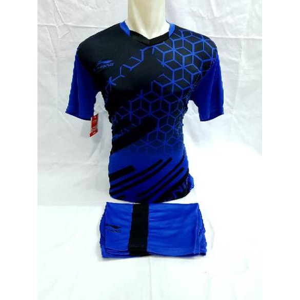 Sudah Ready>?bdf-672   [ LINING 01] Baju setelan badminton lining jersey badminton lining printing