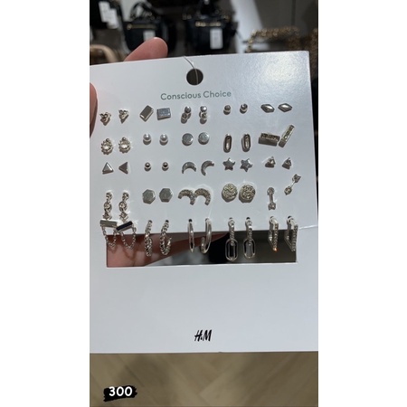 anting HnM gold silver original store