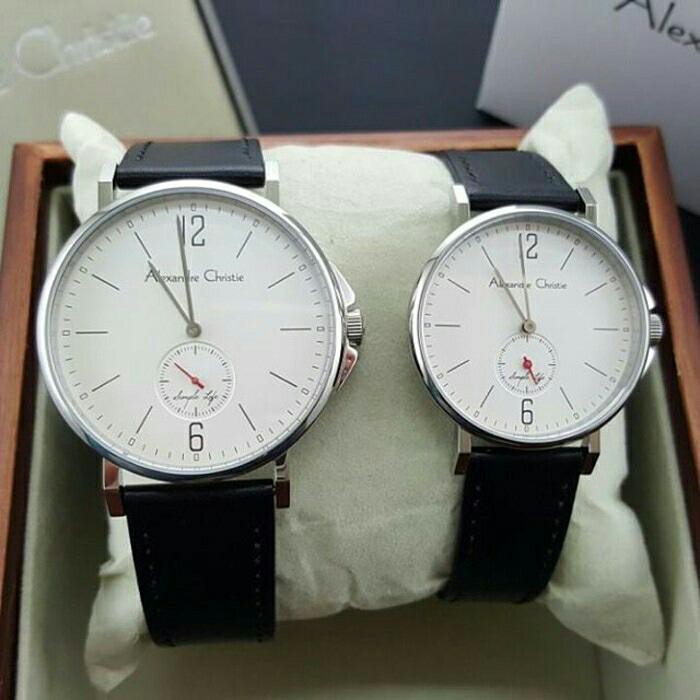 New Item Alexandre Christie Ac 8458 Couple Harga Satuan Silver White Original