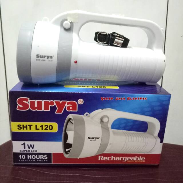 Senter Cas Surya SHT L120 / Senter Tangan Cas Rechargeable