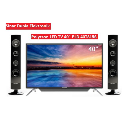 Polytron LED TV 40&quot; PLD 40TS156 Digital HDMI USB dengan Tower Speaker