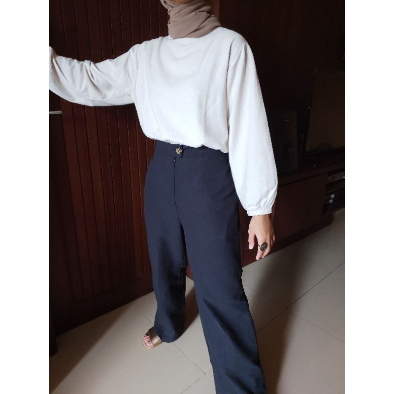 Linen culottes - enola kulot - celana linen - celana HW kulot highwaist - kulot linen