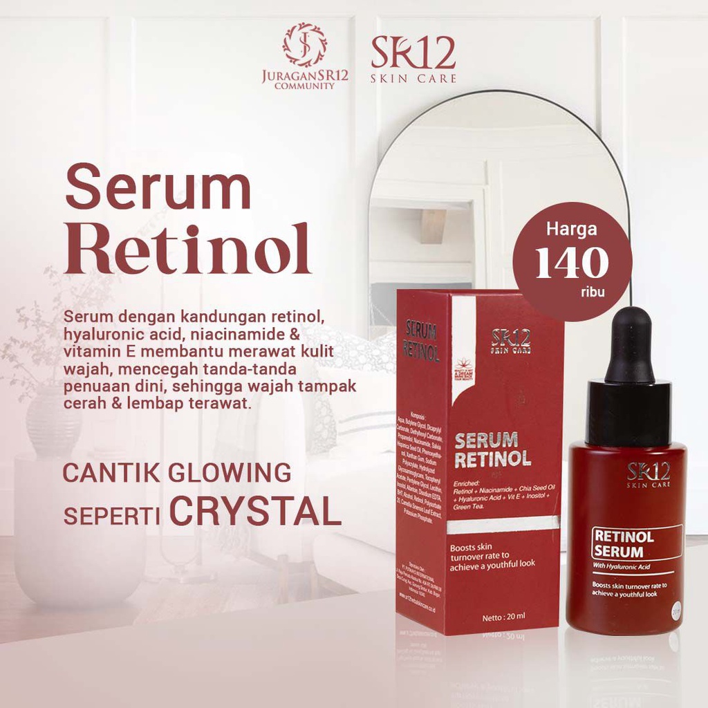 Serum Glowing Serum Wajah Glowing Serum Retinol Penghilang Flek Hitam di Wajah Ampuh BPOM Retinol Serum SR12