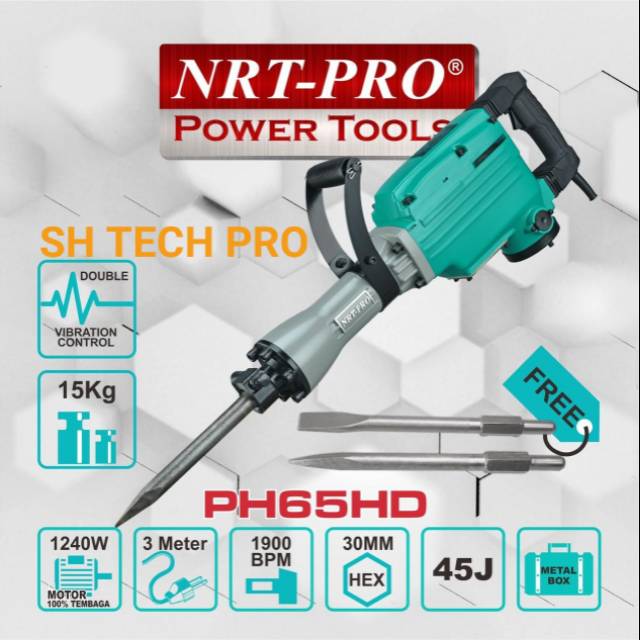 NRT PRO PH 65 HD PH65 PH65HD JACK HAMMER DRILL MESIN BOBOK BETON