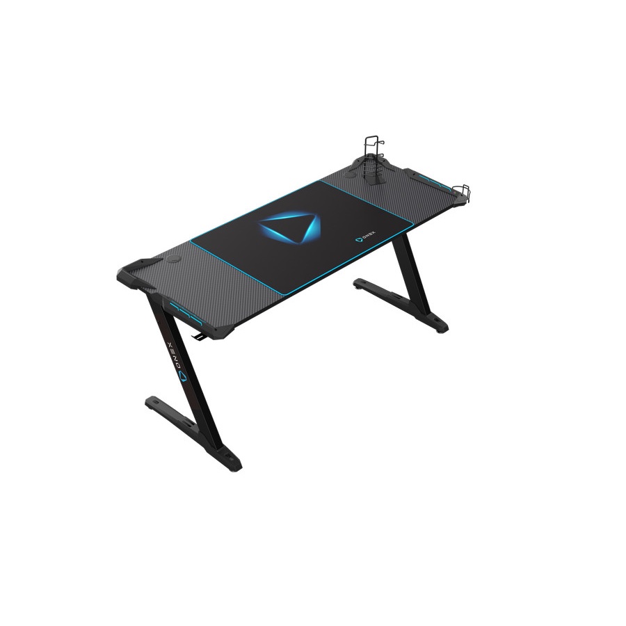 Meja Gaming ONEX GD1600Z RGB Gaming Desk Meja 60&quot; Mousepad Holder Rack Z Leg