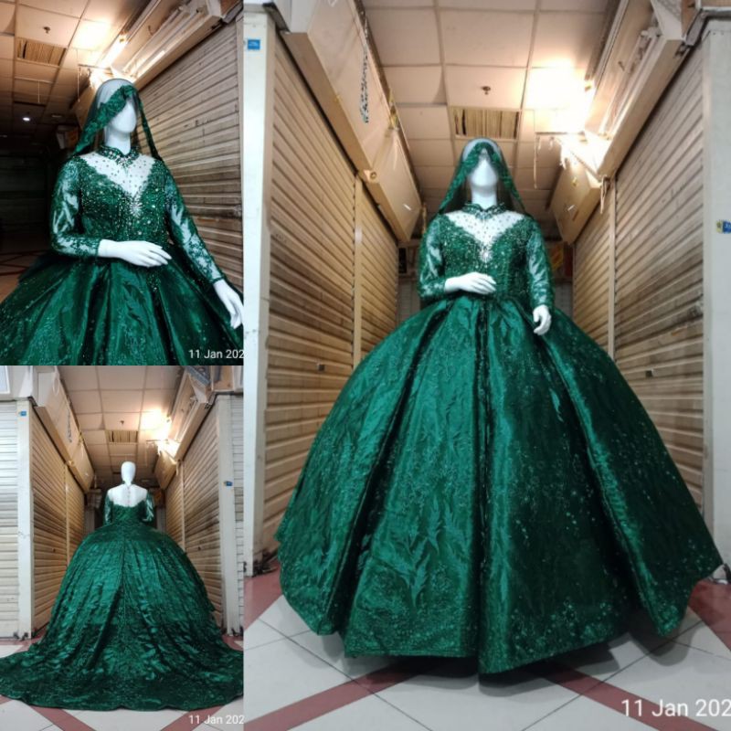 GAUN PENGANTIN BARBIE MEWAH | GAUN PENGANTIN MUSLIM | BAJU PENGANTIN MODERN | BUSANA PENGANTIN