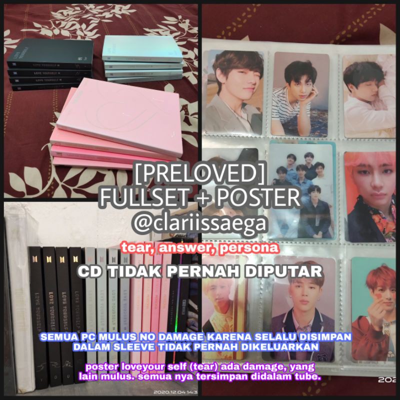 [PRELOVED] ALBUM + POSTER BTS LOVEYOURSELF : TEAR, ANSWER, ALBUM BTS PERSONA