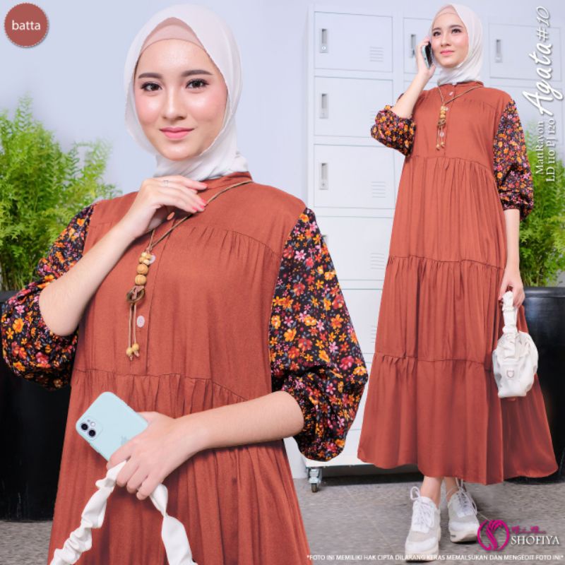 [RESTOCK] GAMIS DRESS FASHION MUSLIM // AGATA BY SHOFIYA-#10 Bata