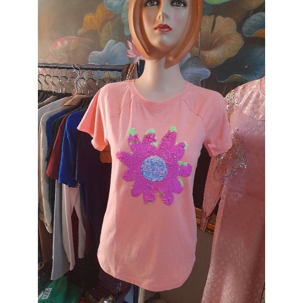 atasan kaos gambar bunga matahari