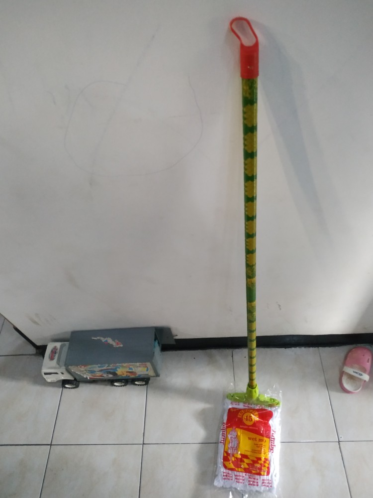 Pel Lantai Jepit Amerika Kain Katun Pel Lantai Gagang