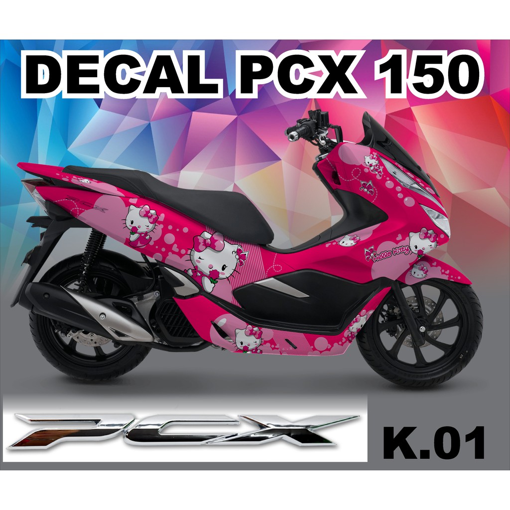 sticker hello kitty decal full body motor pcx 150 k.01