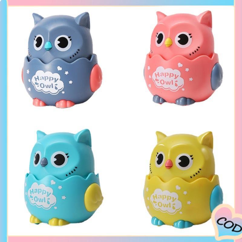 COD❤️ Tekan Sliding Owl Toy Baby car toys Little Bird Road toys / Baby Happy Owl toys / Ghost toys-A.one