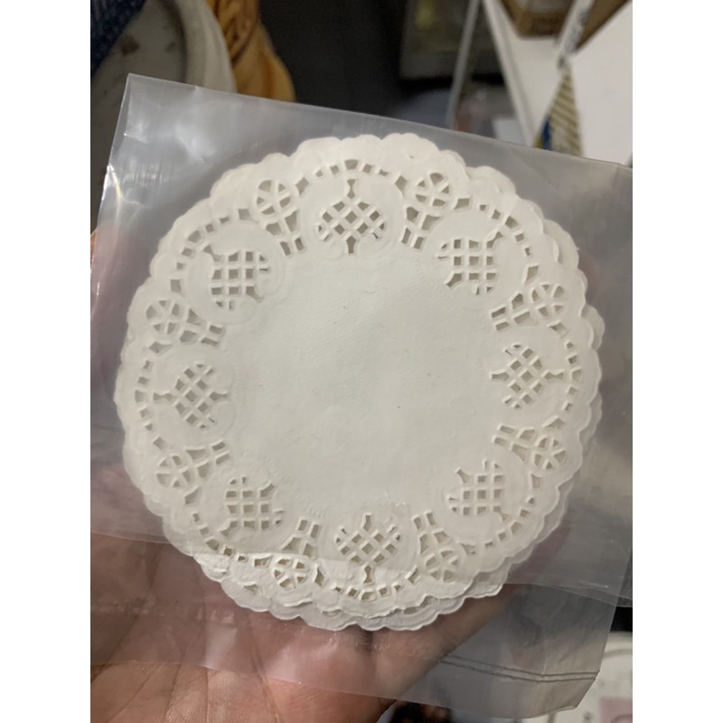 

kertas doily bulat ukuran 8 9.5 10.5 11.5 12.5 ecer 25 lembar doiley paper
