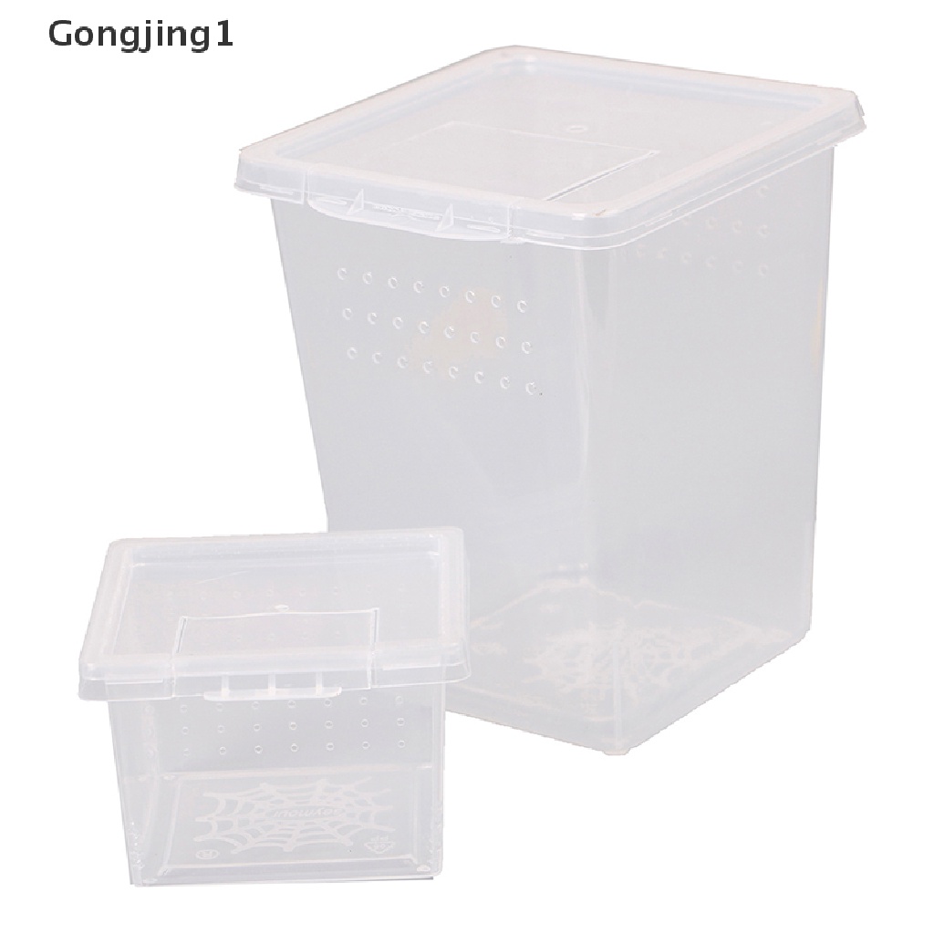 Gongjing1 Kotak Wadah Makanan Serangga Laba-Laba Bahan Plastik