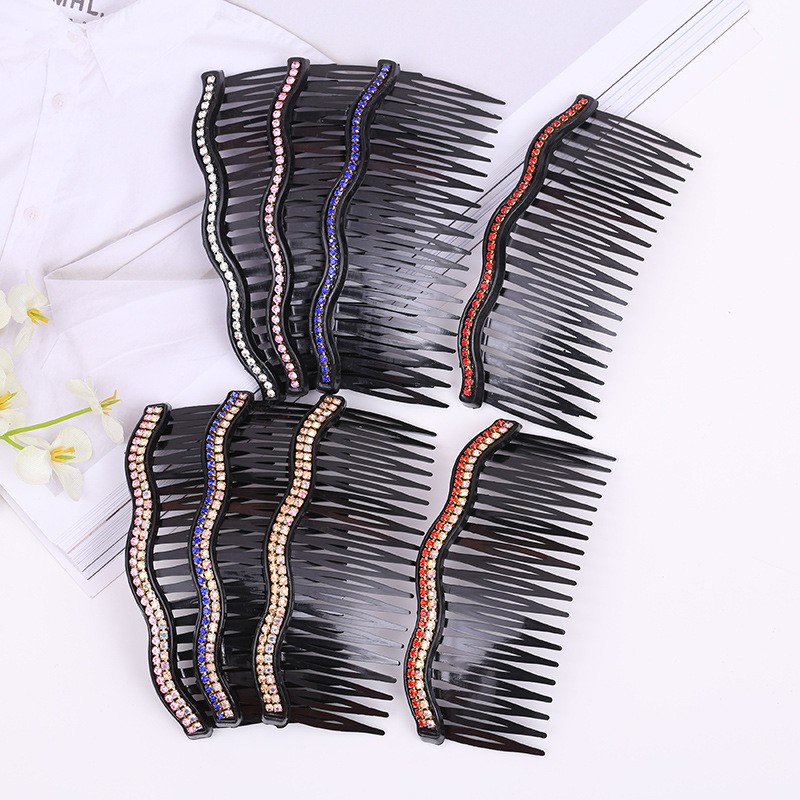 WJ-104 Sisir Poni Sirkam Polos Sisir Rambut Penahan Poni Sisir Jepit Rambut Korea
