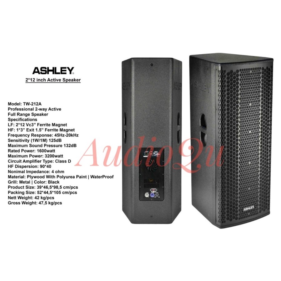 SPEAKER AKTIF ASHLEY TW212A / TW 212A / TW 212 A ORIGINAL 2x12 INCH