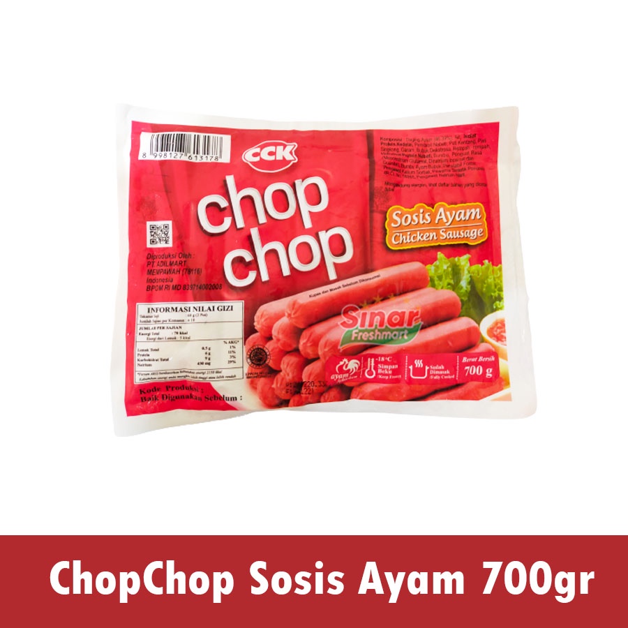 

[SINAR.FRESHMART] CHOP CHOP SOSIS CHICKEN / SOSIS AYAM [700gr]