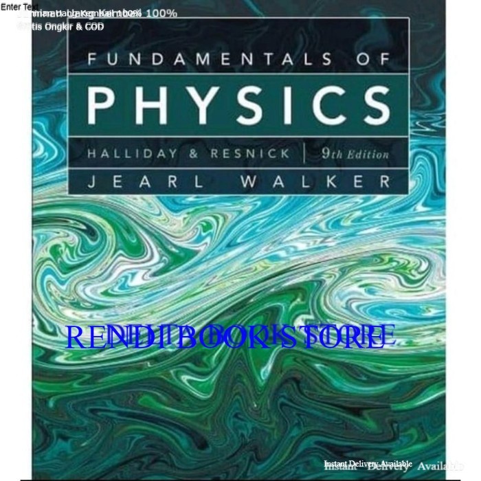 Must Have Fundamentals Of Physics 9Th 9E 9 Ninth Edition By Halliday And Resnick Terbaru
