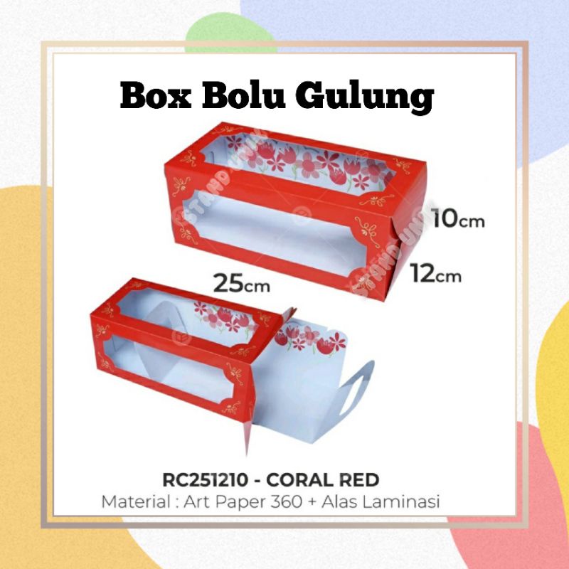 

Roll Cake Box Kotak Kue Dus Bolu Gulung Kue Lapis