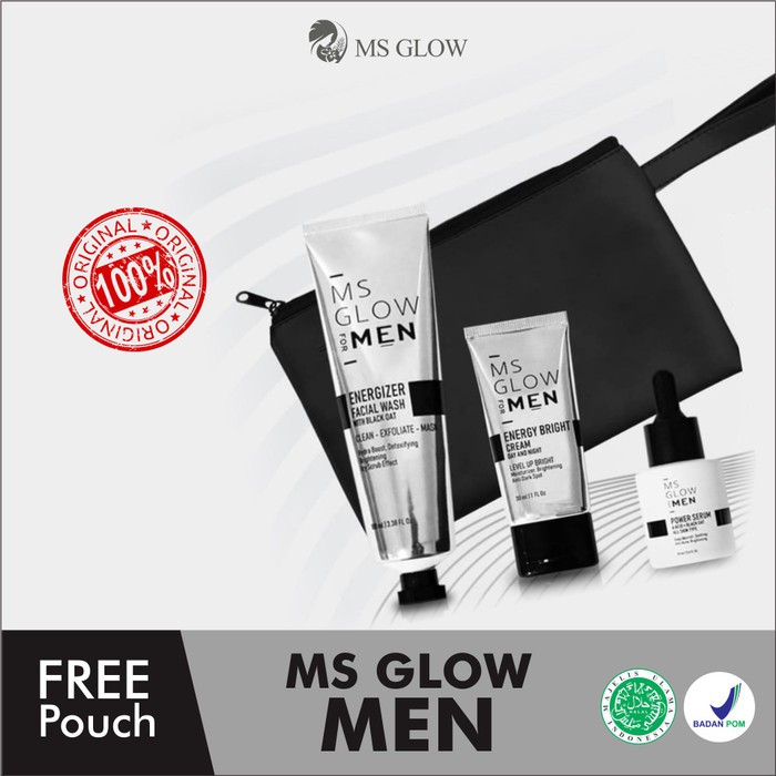 Ms Glow Men - Skincare Perawatan Pria (Kulit Jerawat, Komedo, Kusam) - Paket Basic