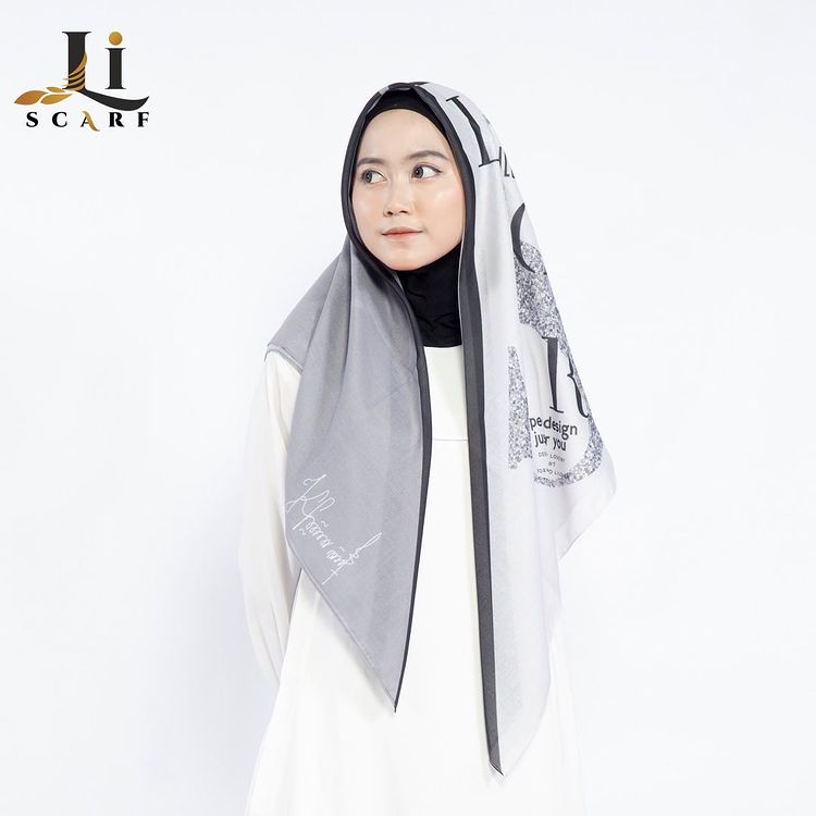 Jilbab Premium Li Scarf Daily Scarf - Sporty Grey