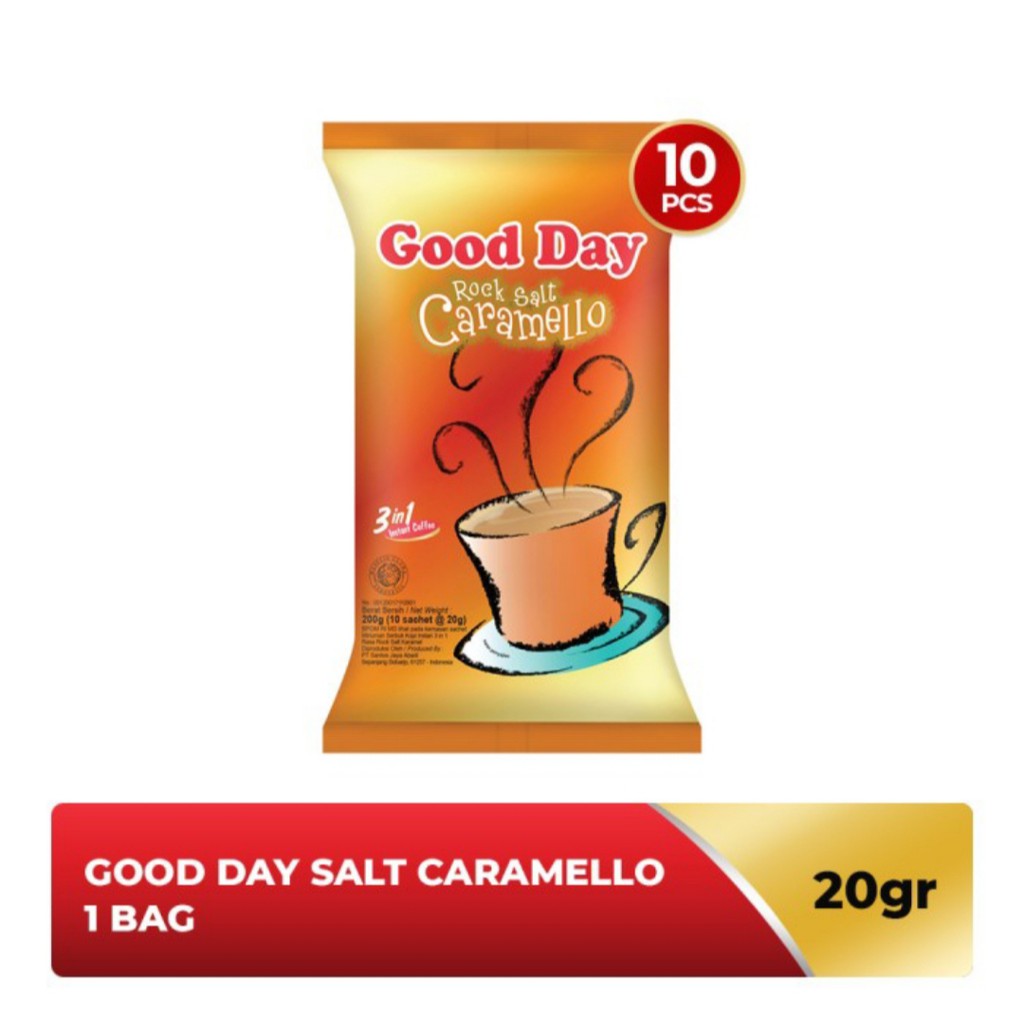 

Good Day Rock Salt Caramello Pack 10 (10 Sachet x 20 Gram)