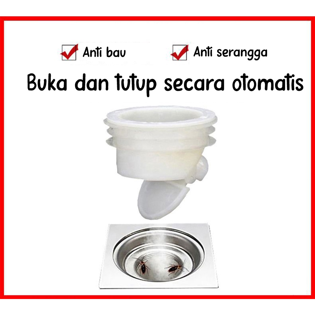 Penutup Lubang Saluran Air Kamar Mandi WC Wastafel Plug Silikon Seal Pembuangan Pipa Air Otomatis Anti Kecoa Tikus