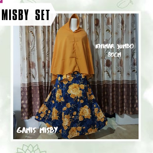 GAMIS MISBIE SET KHIMAR JUMBO PET - misbie set khimar jumbo syar'i