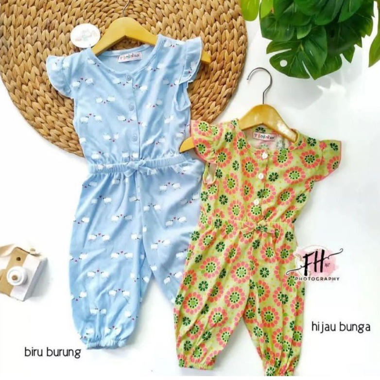 Jumpsuit Anak Panjang Shireen usia 0 1 2 3 tahun baju harian bayi Anak balita jamsuit jumsuit kaos Jumper kodok