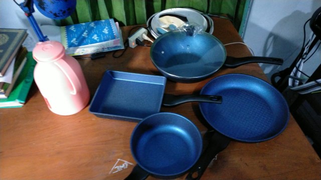 (bisa Cod) Promo Hemat Beli Neocook Frypan Gratis Teko Neocook Flask Peach