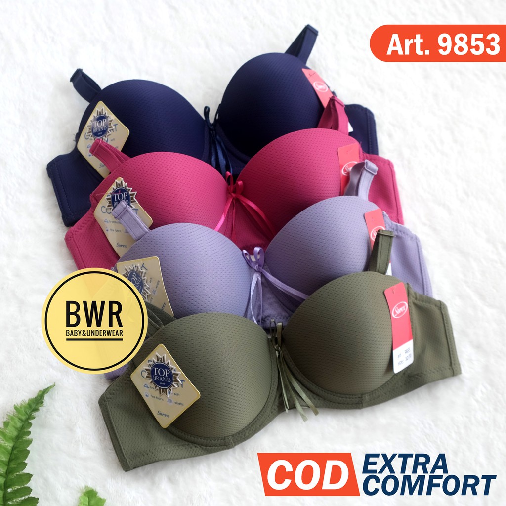 Sorex 9853 Bra Berkawat Busa Cup A Kait 2 Half Cup Kait Kancing 2 - Bwr