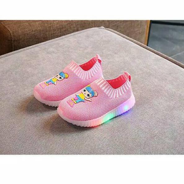 Harga Bersahabat.. Fashion Anak :Sepatu LOL Led anak perempuan impor