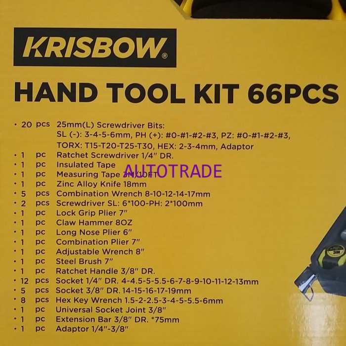 ToolKit 78 Box Set Tool Kit ORIGINAL Krisbow Kotak Perkakas Mekanik - ISI 66 TOOLS