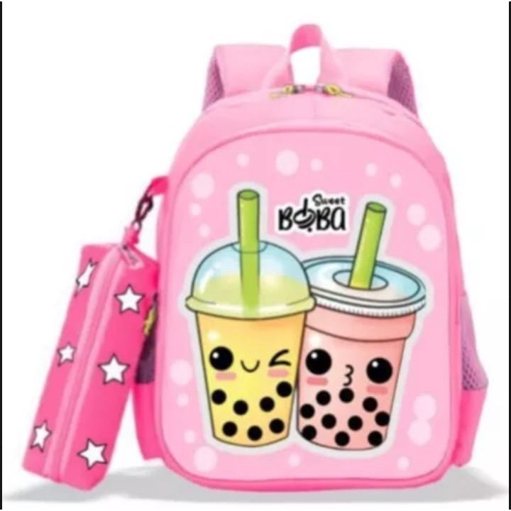 [COD] Tas Sekolah Anak Perempuan Untuk Anak Paud TK SD / Ransel Gambar Boba / Ransel Anak Cewek Lokal / Ransel Anak Perempuan Terbaru 2022 / Ransel Anak Backpack