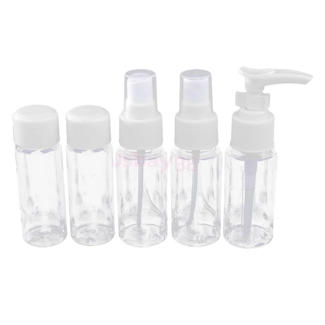 Bottle Toiletries 5in1 Toiletries Kit Bottle 5in1 Travel Botol Refiil Sampo Sabun