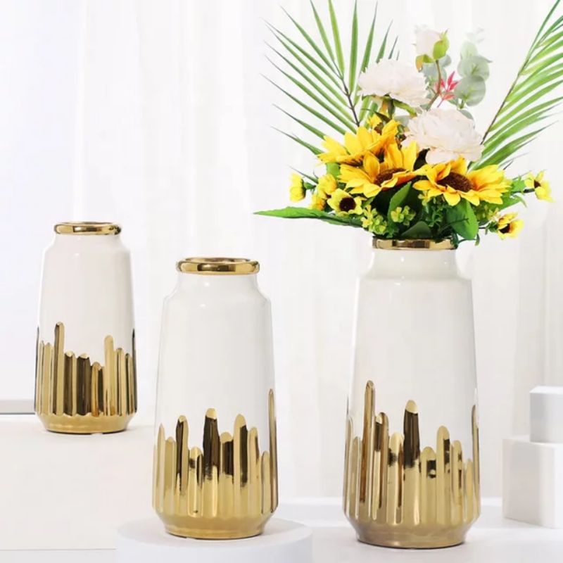 pot bunga white gold / vase bunga white gold / vase bunga / pot bunga / STR