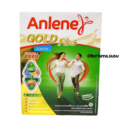 

Anlene Gold Plus Formula Baru/Vanilla/Coklat 620G/TOP.KING