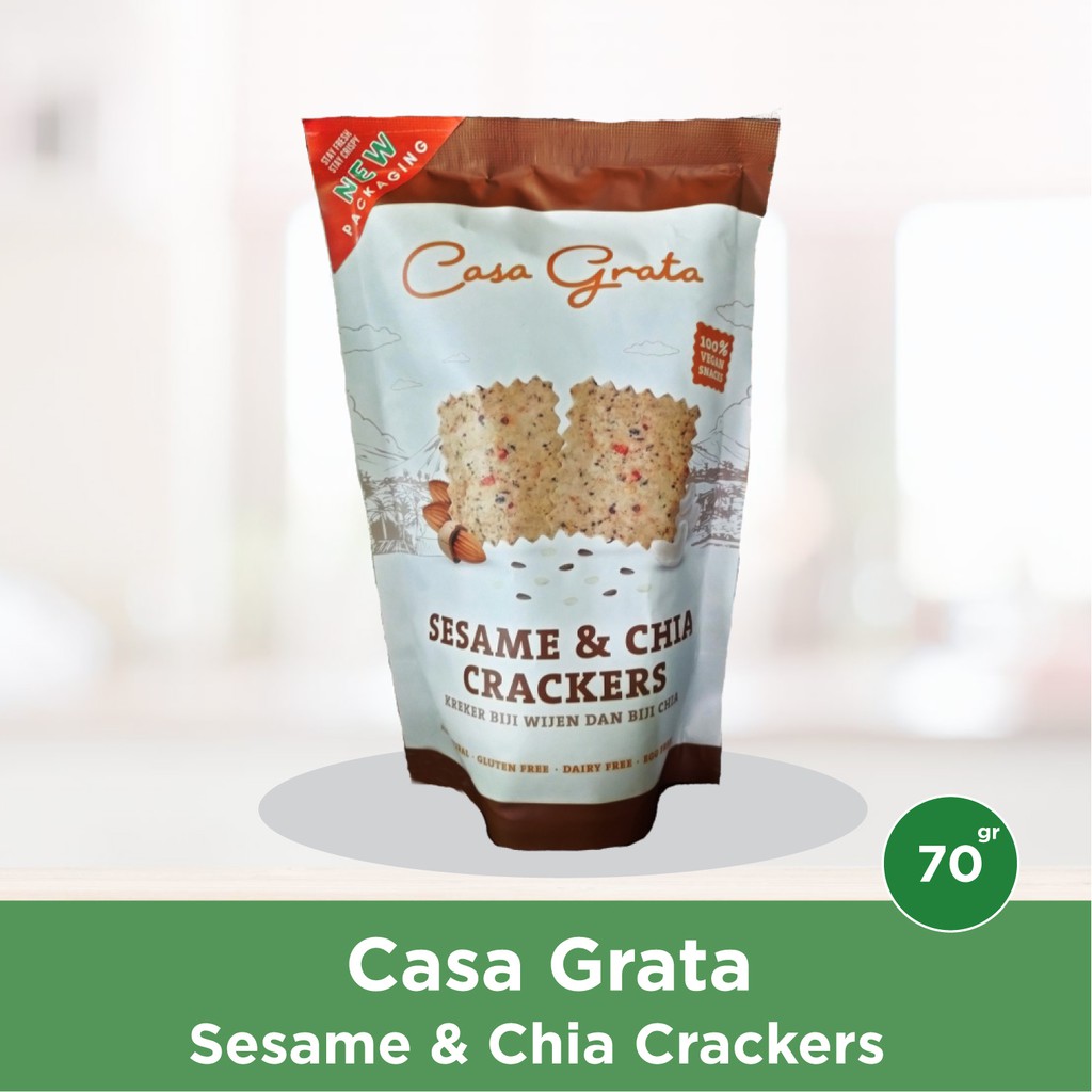 

Casa Grata Sesame & Chia Crackers - 70 gr