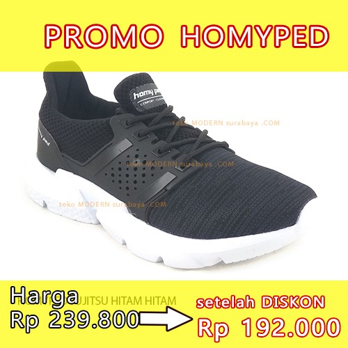 HOMYPED JUJITSU HITAM HITAM sepatu pria sepatu casual sneakers