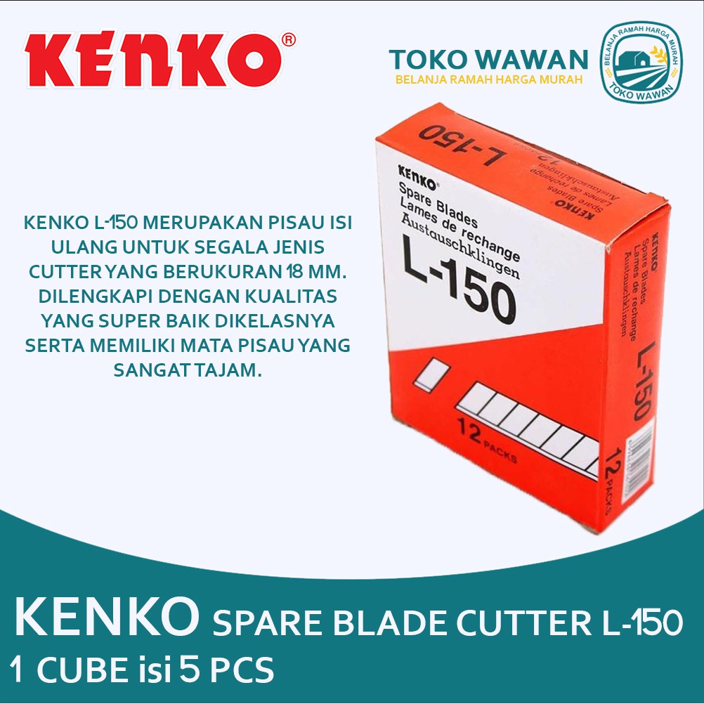 

Isi Cutter Kenko L-150 L150 Refill Isi Pisau Cuter L 150 Besar 1 Cube