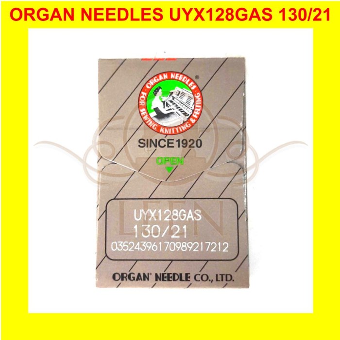 Jarum ORGAN UYx128 21 Japan Needles UY x 128 Overdeck Jahit Kam LEEN