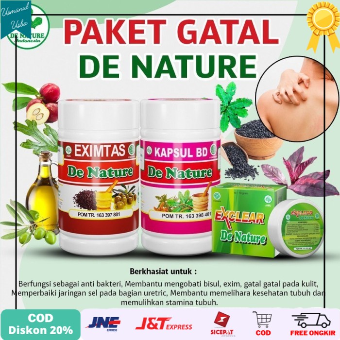 

❤COD❤ Obat Herbal Eksim | Obat Gatal Selangkang'an|Obat Asli De Nature