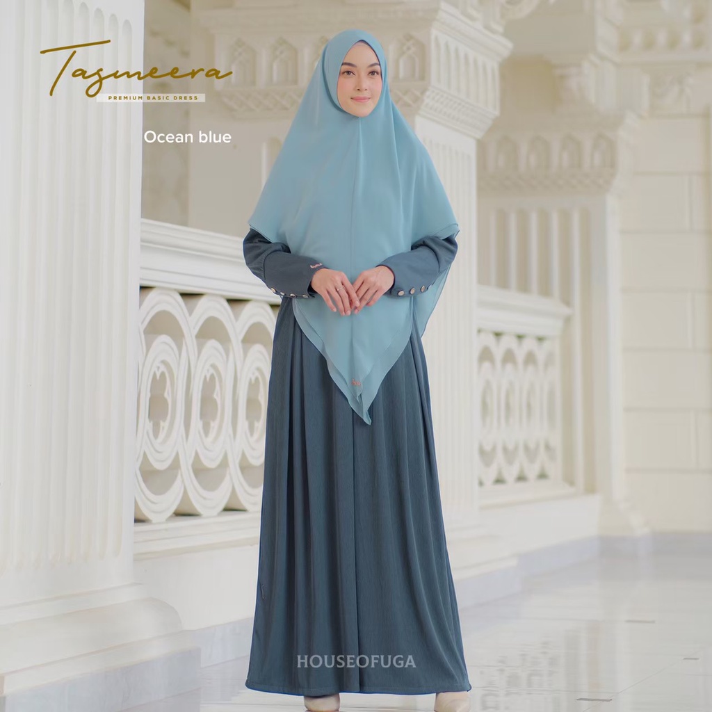 Saffashion - House of Uga Gamis Tasmeera Dress menyusui bahan Kaos knit