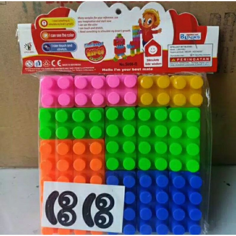 5008B mainan anak edukasi lego block besar isi 28pcs/ LEGO BLOCK BESAR