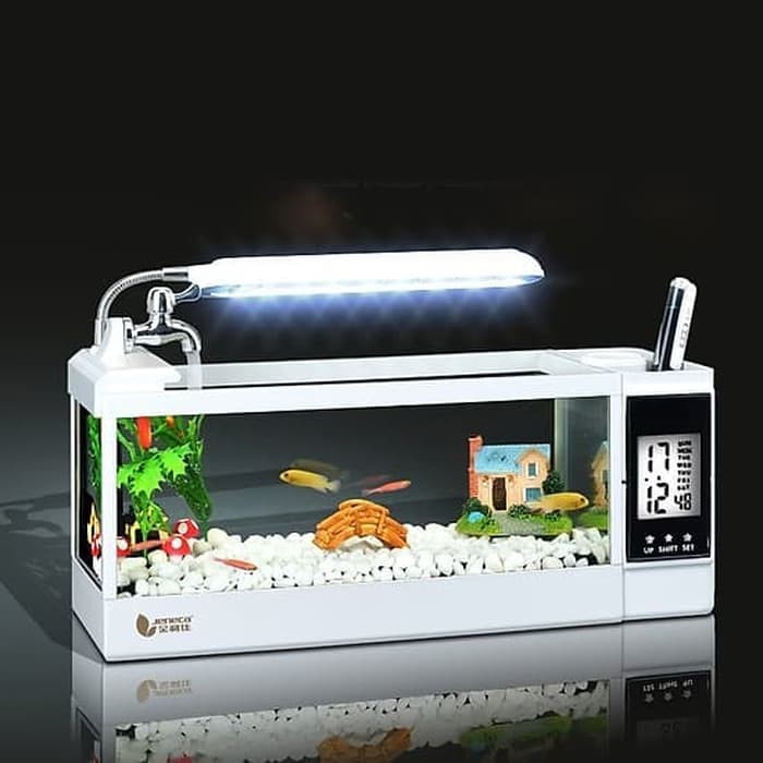 Desktop Akuarium ikan Aquarium Mini USB Fish Tank TG-03M Cocok buat Guppy / Cupang