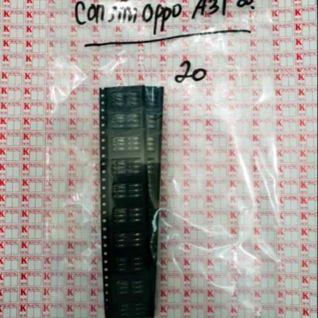 CON CONNECTOR KONEKTOR SIM SIMCARD KARTU OPPO A31 A33 A33W A51 A51W R1201 ORIGINAL