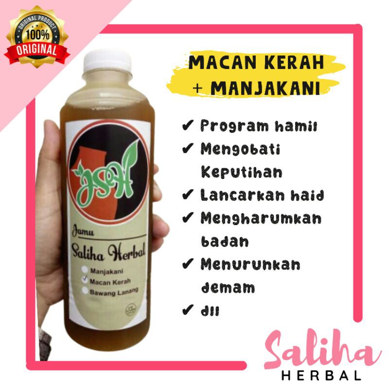Jamu Macan Kerah Manjakani 500ml by Saliha Herbal | kembang 7 rupa