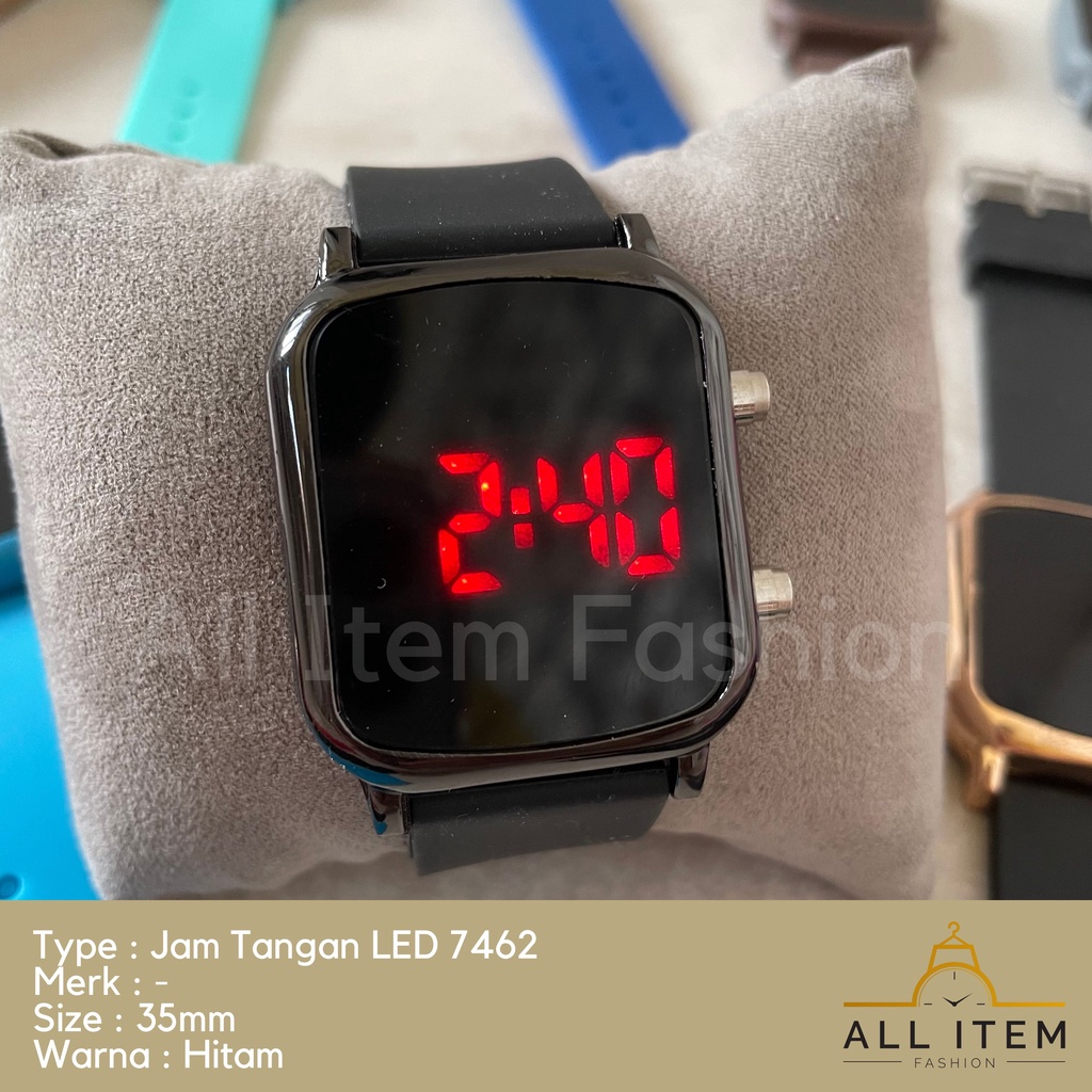 COD✅ Jam Tangan Digital LED 7462 Rubber Electronic Fashion Import Pria Wanita Anak Remaja / Jam Tangan Segi Kotak / Jam Tangan LED DEWASA MODEL KOREA / HARGA GROSIR